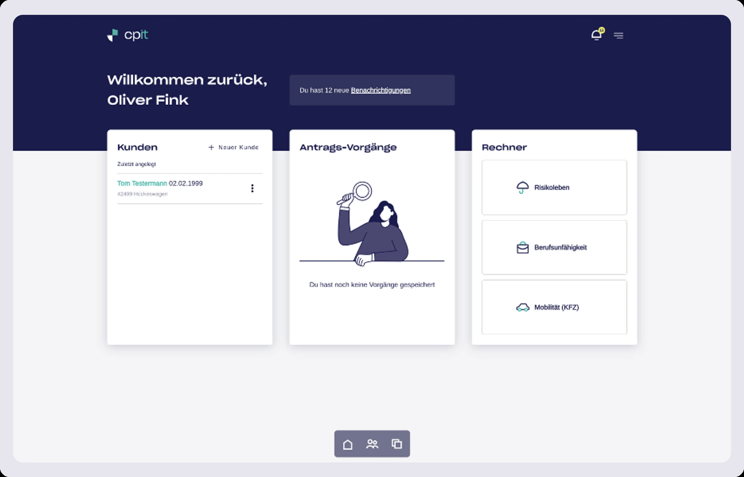 cpit KFZ-Vergleichsrechner – Dashboard