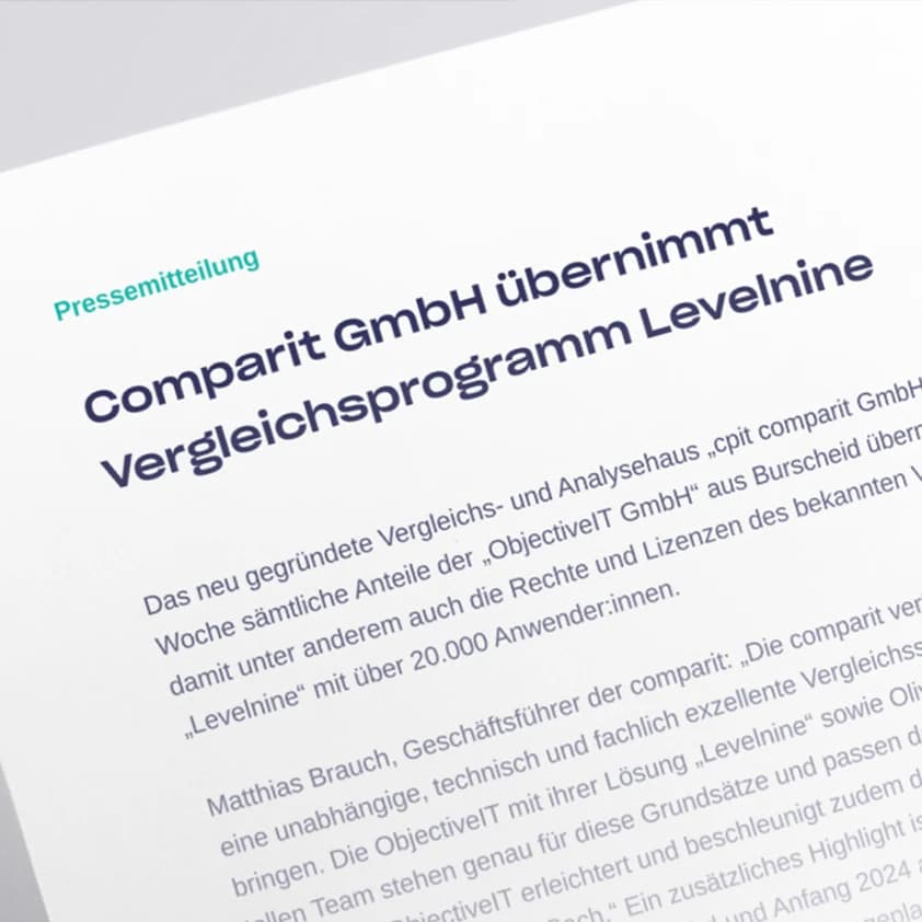 cpit comparit GmbH übernimmt Vergleichsprogramm Levelnine