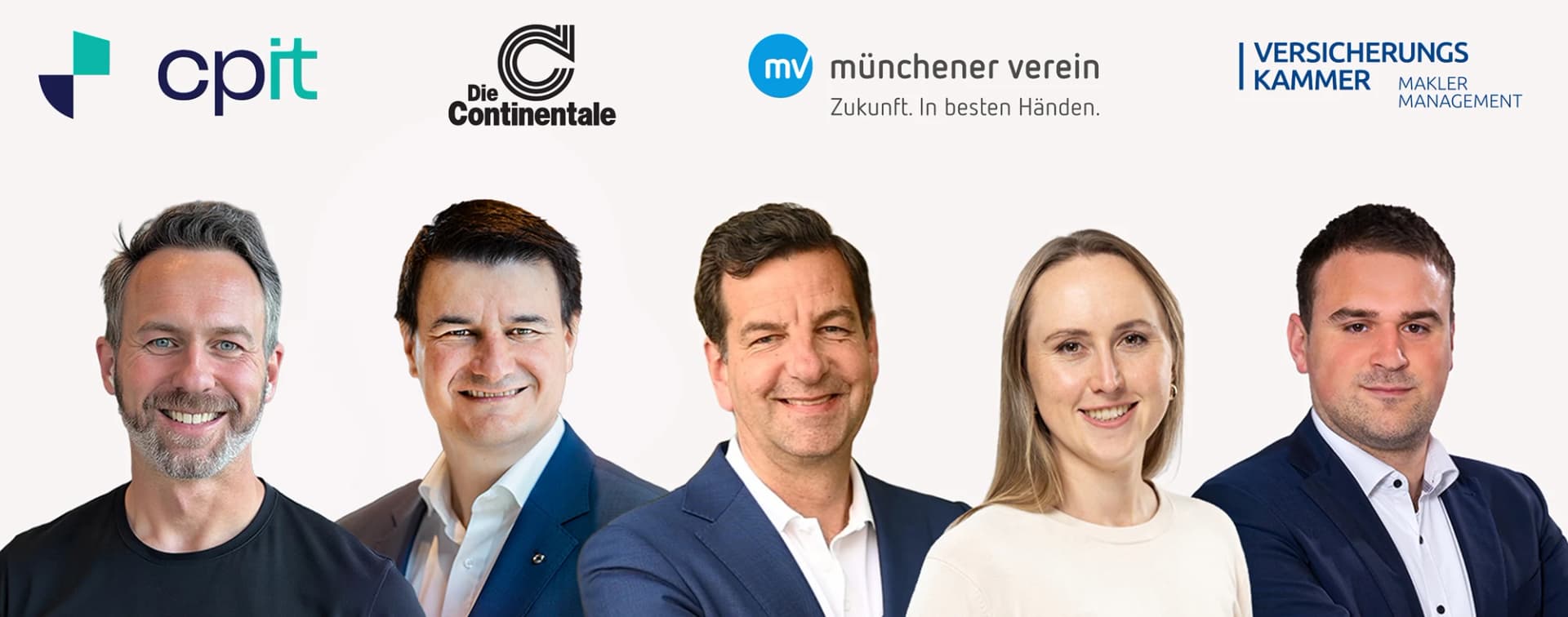 comparit Roadshow Q4 2026 mit den Referenten von comparit, Continentale, Münchener Verein, Versicherungskammer und Sarah Ledermann