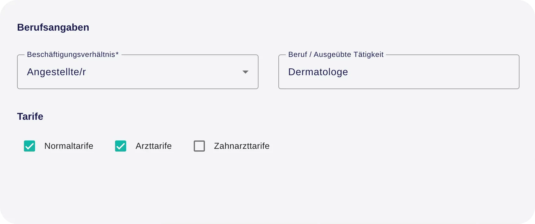 cpit.KV – Medizinertarife im Vergleich