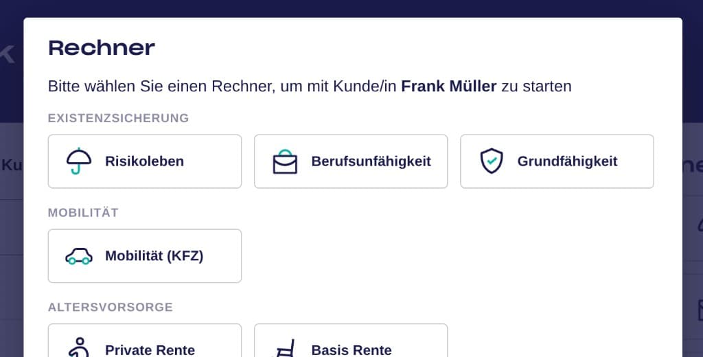 Rechnerauswahl im Dashboard