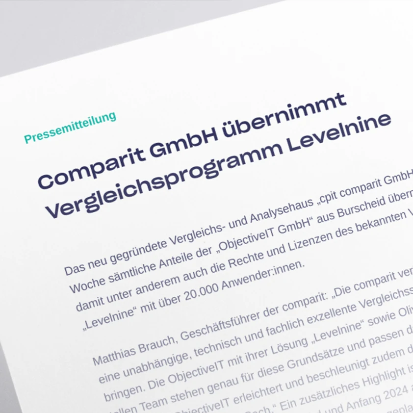 cpit comparit GmbH übernimmt Vergleichsprogramm Levelnine